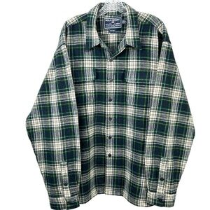 Polo Sport Ralph Lauren 100% Wool Loop Collar Green Plaid L/S Shirt/Jacket 2XL